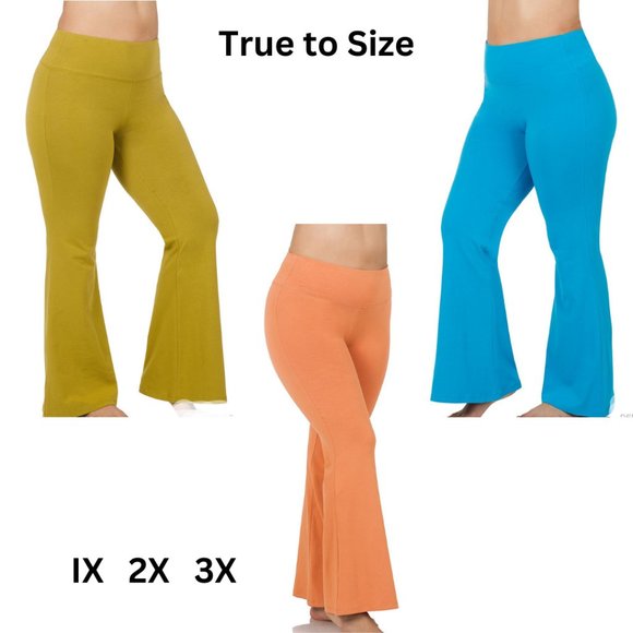 PLUS HIGH-WAIST YOGA FLARE PANTS - Picture 5 of 5